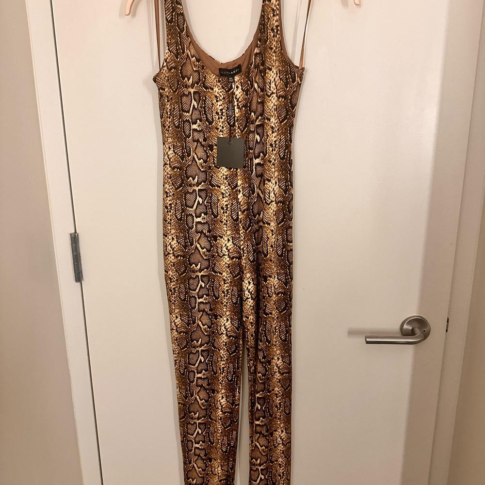 Cotton snakeskin jumpsuit